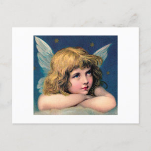 POSTKARTE: VINTAGE-WEIHNACHTSENGEL/CHERUB POSTKARTE