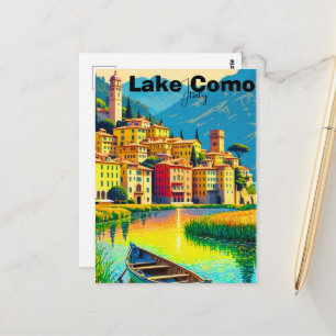 Postkarte vom Comer See Italien, Italien Reise Pos