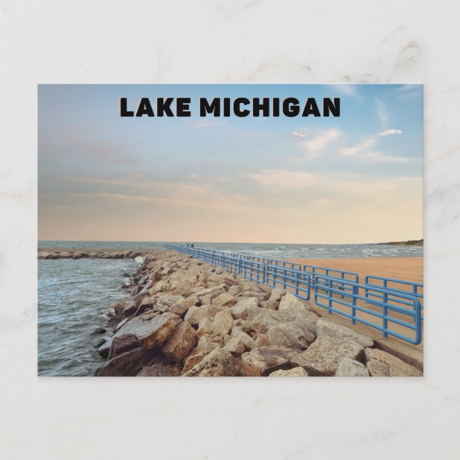 Postkarte vom Michigan-See (Vorderseite)