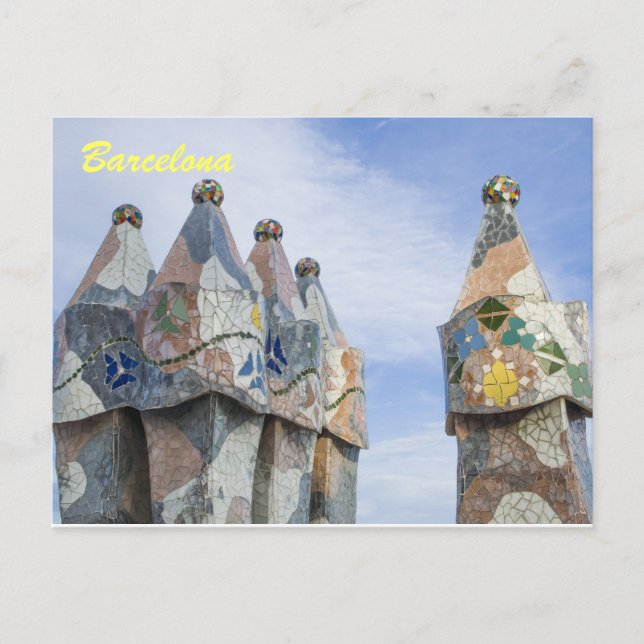 Postkarte von Barcelona, Casa batilo (Vorderseite)