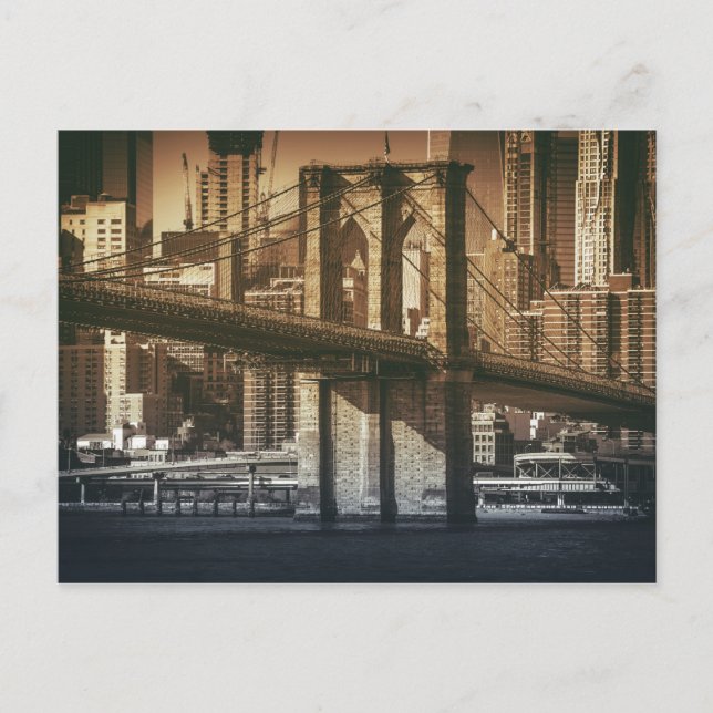 Postkarte "Von Brooklyn nach Manhattan" (Vorderseite)