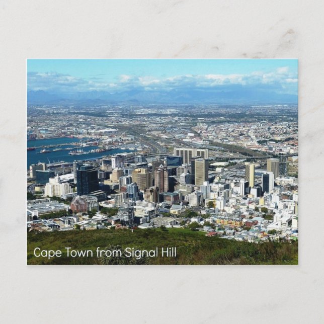Postkarte von Cape Town vom Signal-Hügel (Vorderseite)