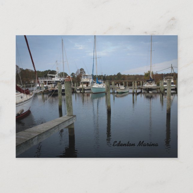 Postkarte von Edenton Marina (Vorderseite)