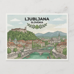 Postkarte von Ljubljana