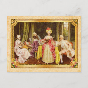 Postkarte von Marie Antoinette, Musikunterricht -