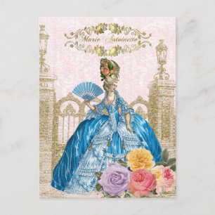 Postkarte von Marie Antoinette, Versailles Blau Po