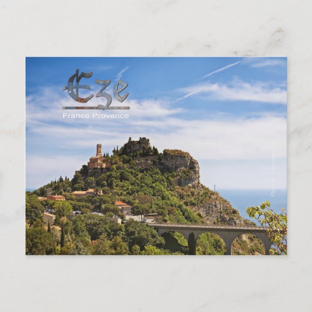 Postkarte von Provence, Eze (Vorderseite)