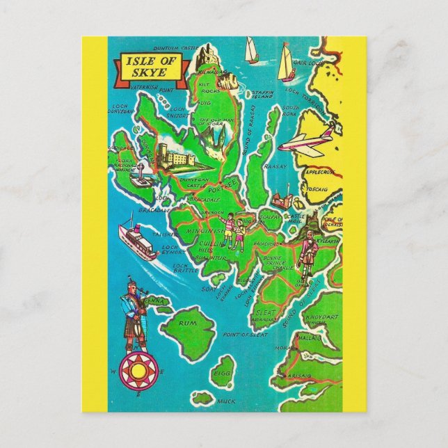 Postkarte von Skye in Schottland (Vorderseite)