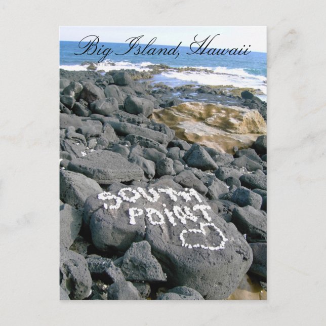 Postkarte von Southpoint, große Insel, Hawaii (Vorderseite)