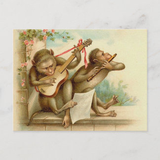 Postkarte von Vintage Music Monkeys