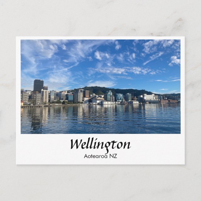 Postkarte von Wellington, Neuseeland (Vorderseite)