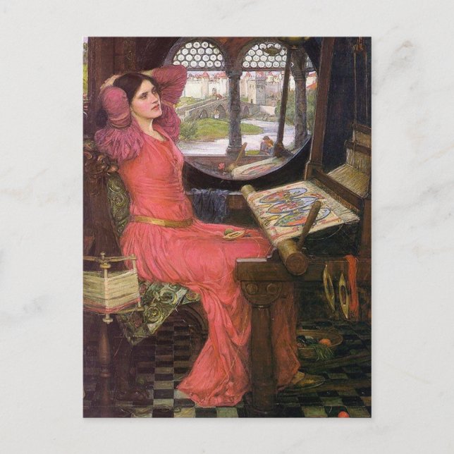 Postkarte vor Raphaelite von John William Waterhou (Vorderseite)