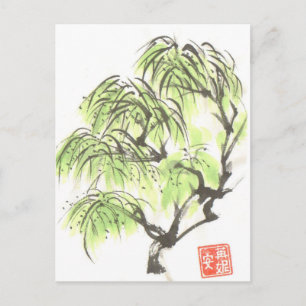 Postkarte Wachen Willow Tree