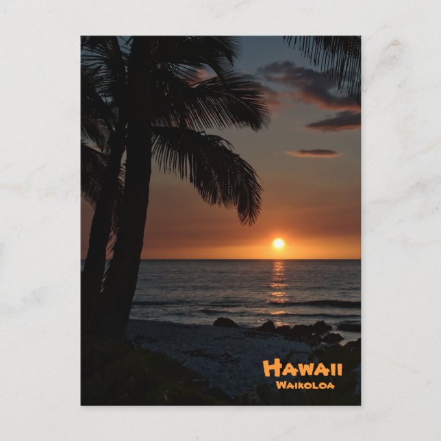Postkarte: Waikoloa Sunset #1 Postkarte (Vorderseite)
