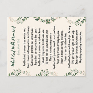 Postkarte Was Gott versprochen hat