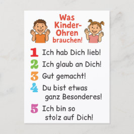 Postkarte „Was Kinderohren brauchen“ 