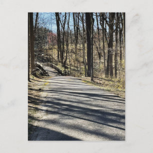 Postkarte Weg und Wanderbrücke