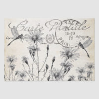 Postkarte Wildblumen Libelle Decoupage Kunsthandwe