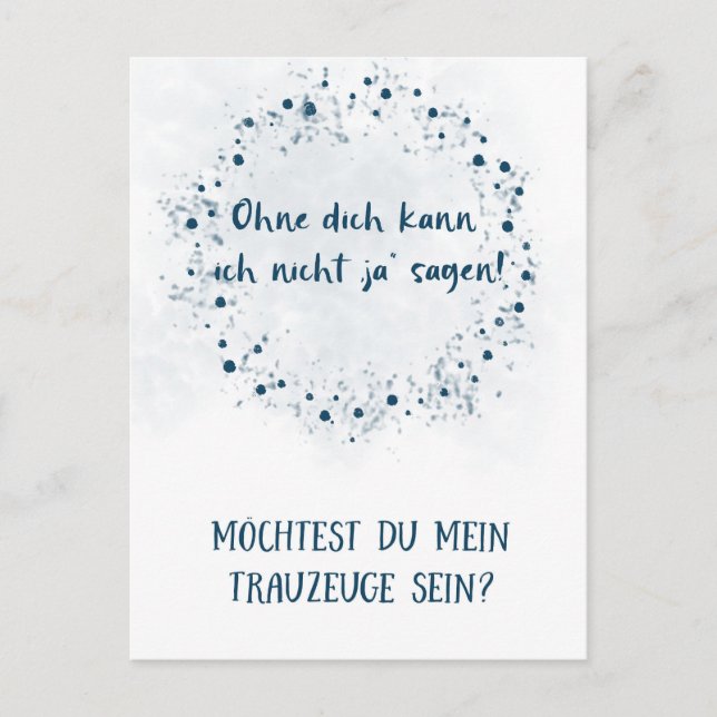Postkarte - Willst du mein Trauzeuge sein (Vorderseite)