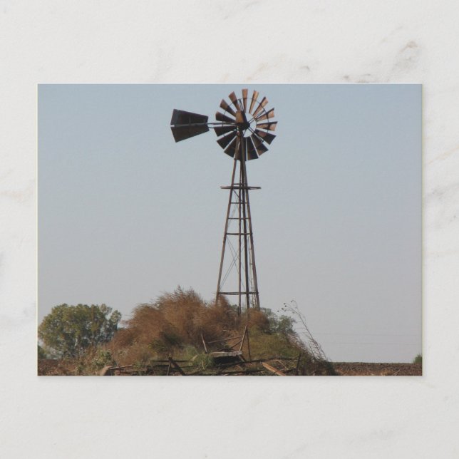 Postkarte - Windmühle Kansas (Vorderseite)