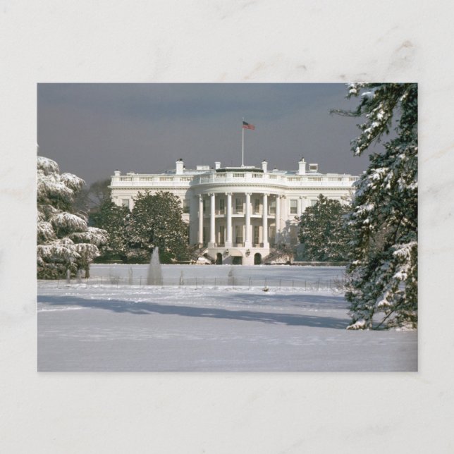 Postkarte / Winter im Weißen Haus (Vorderseite)