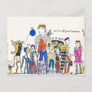 Postkarte - Wir sind alle nur ein Mensch