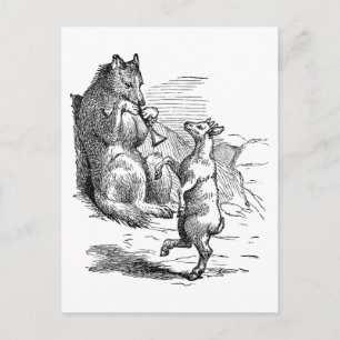 Postkarte "Wolf and Goat Duet"