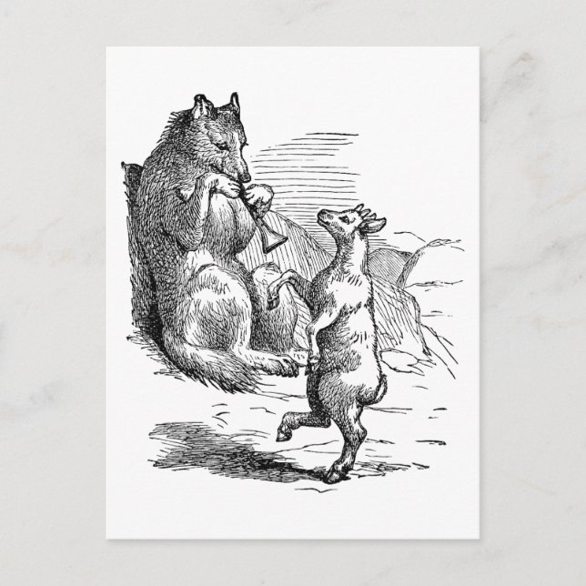 Postkarte "Wolf and Goat Duet" (Vorderseite)