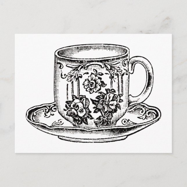 Postkarte - Zeit für Tee (Vorderseite)