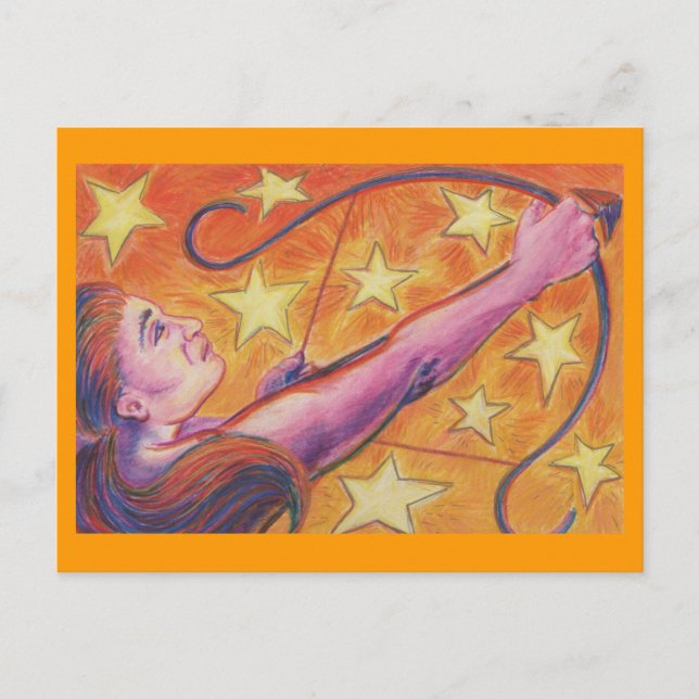 Postkarte Zodiac Sagittarius (Vorderseite)