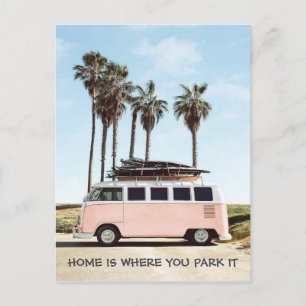 Postkarte - Zuhause ist, wo man es parkt