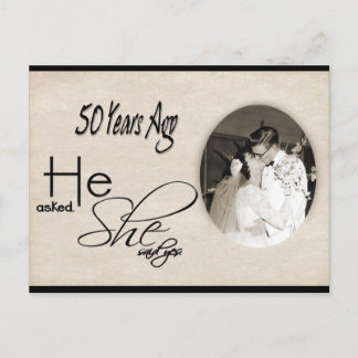 Postkarte zum 50. Hochzeitstag