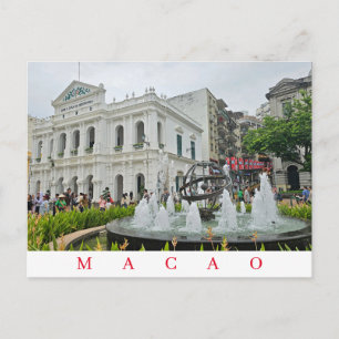 Postkarte zum Heiligen Haus Macaus mit Blick auf d