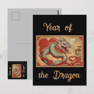 Postkarte zum Jahr des Drachen
