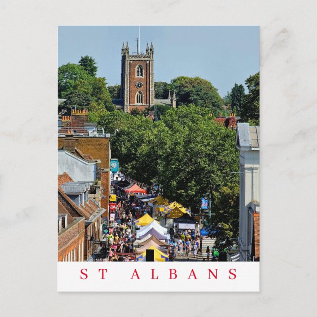 Postkarte zum Markt von St Albans (Vorderseite)