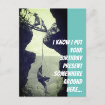 Postkarte zum späten Geburtstag