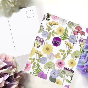 Postkarte zum Thema Little Wildflower Baby Shower
