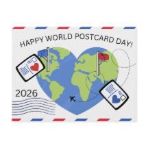 Postkarte zum Weltpostkartentag 2026