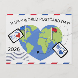 Postkarte zum Weltpostkartentag 2026