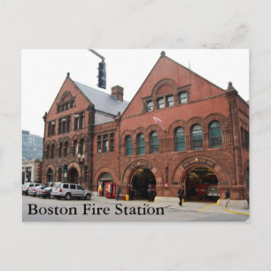 Postkarte zur Boston Fire Station