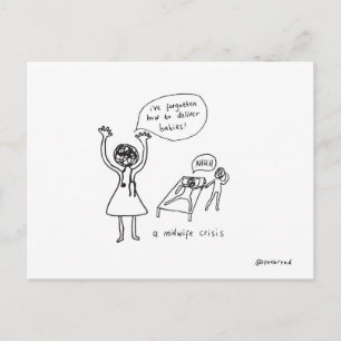 Postkarte zur Krise der Hebamme