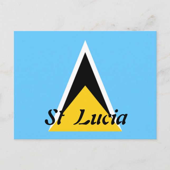 Postkarte zur St. Lucia-Flagge (Vorderseite)