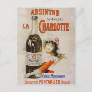 Postkarten-Absinth La Charlotte Postkarte