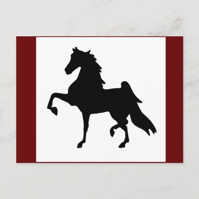 Postkarten - Amerikanische Saddlebred Silhoutte (Vorderseite)
