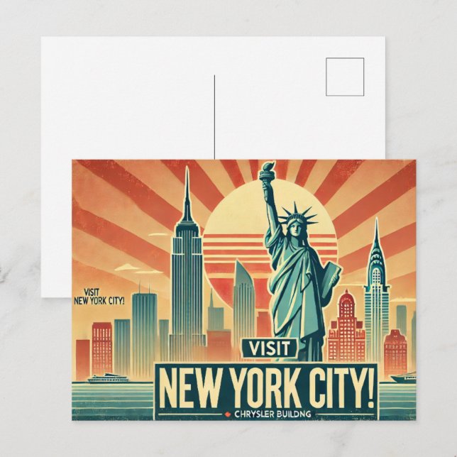 Postkarten aus New York (Vorne/Hinten)
