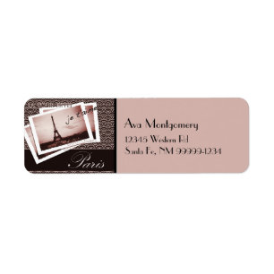 Postkarten aus Paris Rücksendeetikett