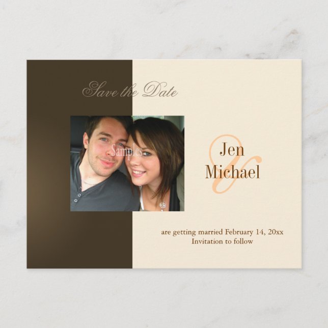 Postkarten aus Save the Date Foto, (Vorderseite)