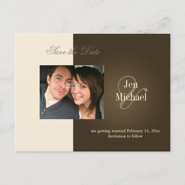 Postkarten aus Save the Date Foto, (Vorderseite)