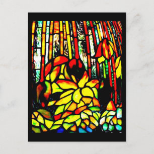 Postkarten-Buntglas-Louis Tiffany 9 Postkarte