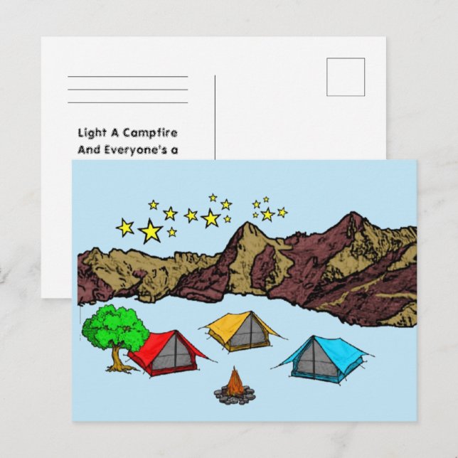 Postkarten Camping (Vorne/Hinten)
